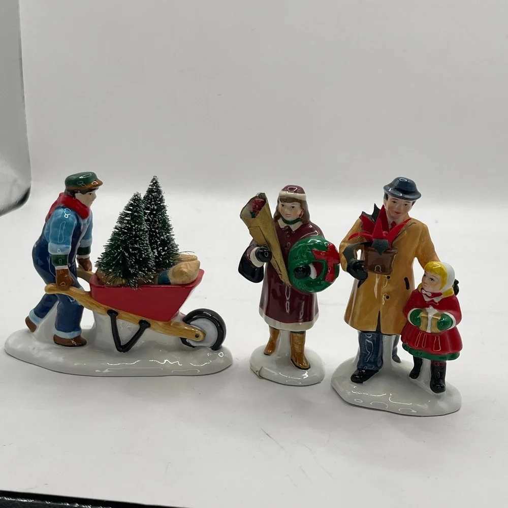 Department 56 Snow Village Christmas Visit To The Florist Set 54957 Figurine 3pc